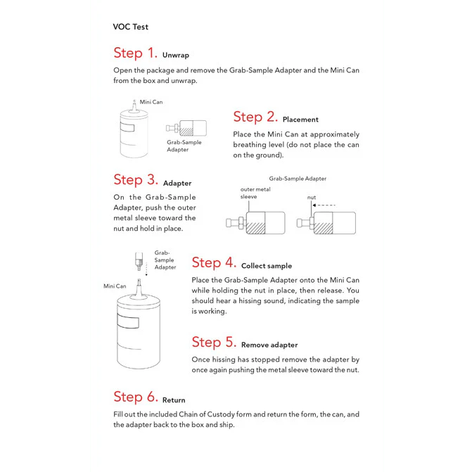 Mold Test Company DIY VOC Test Kit