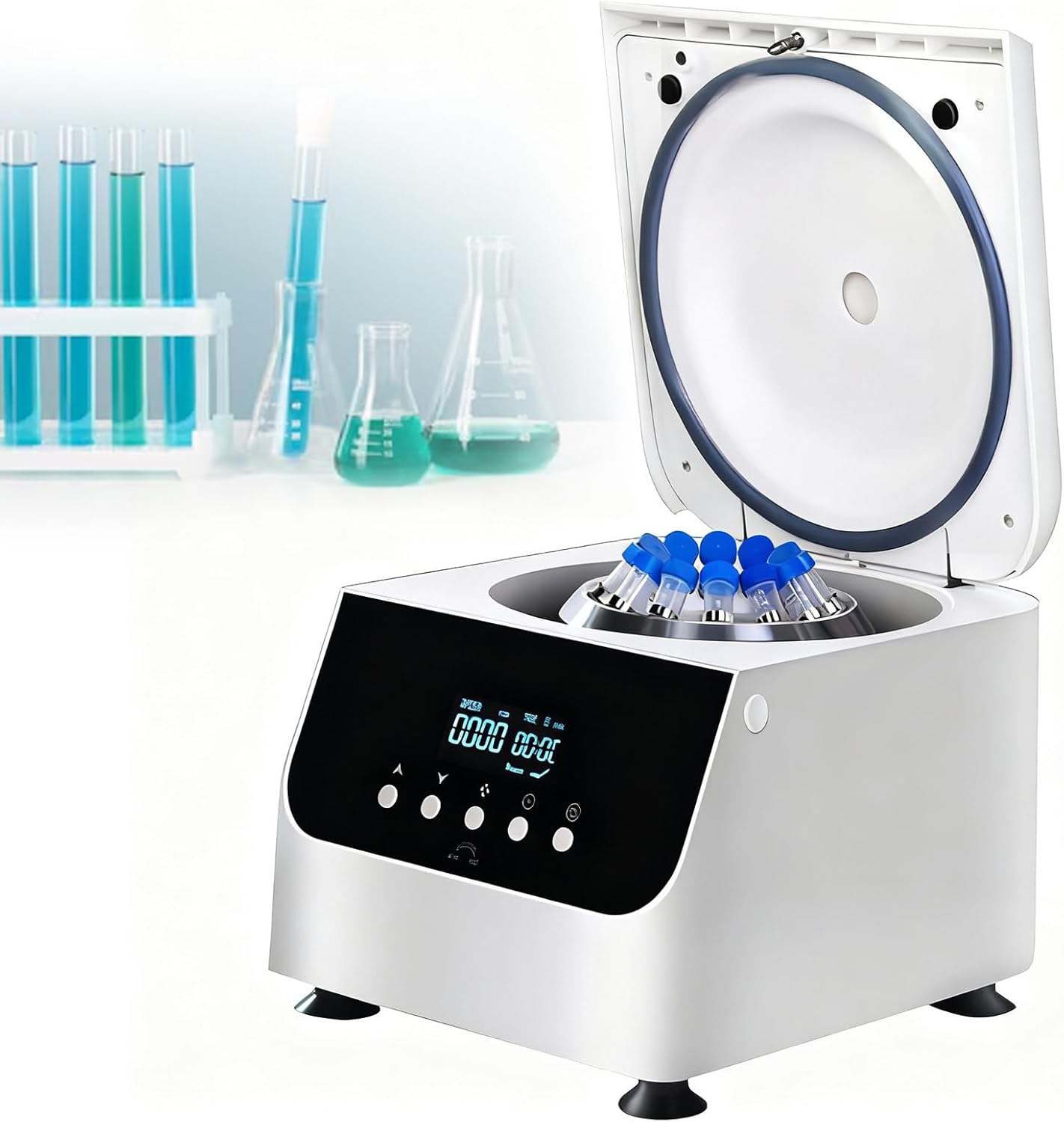 50ml*6/100ml*4/15ml*12 Centrifugal Barrel Machines,Intelligent Laboratory Centrifuge,Desktop Centrifuge for Laboratories (50ml*6)