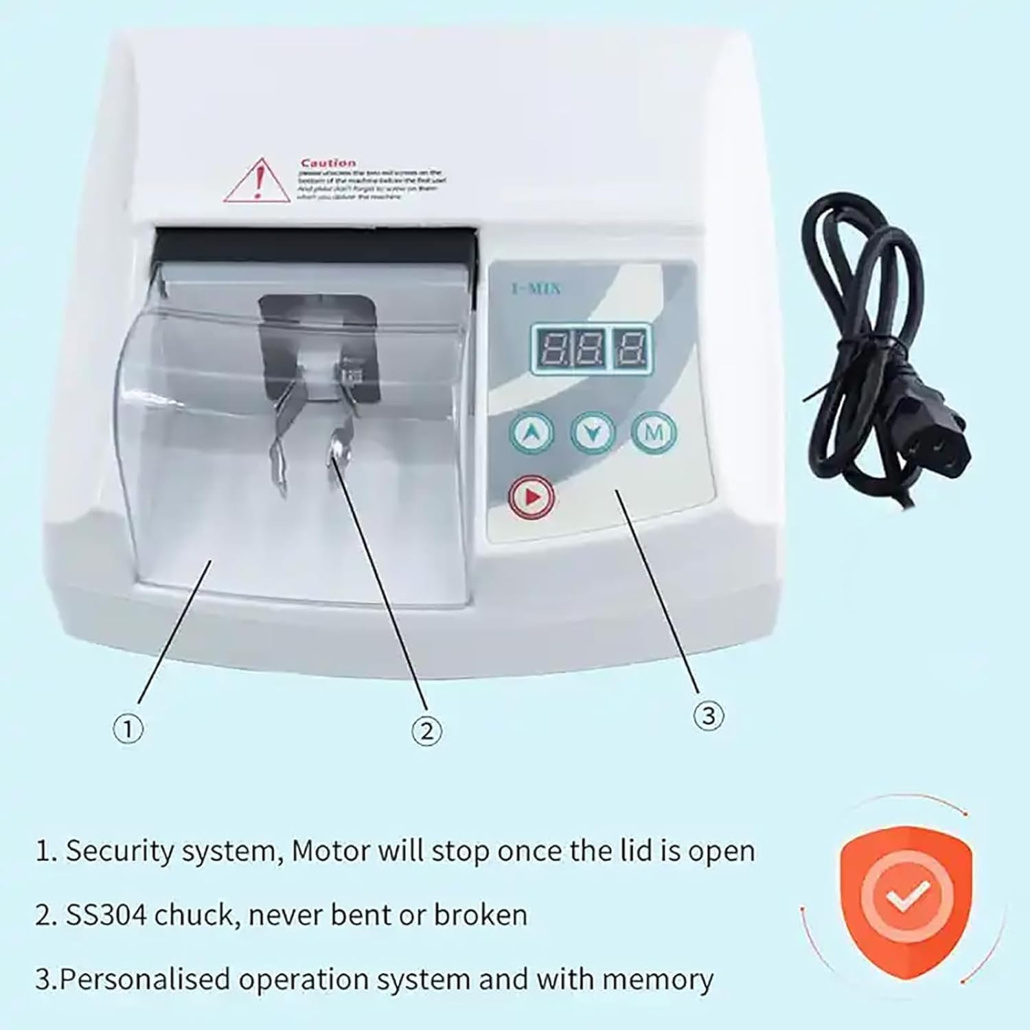 Digital Capsule Mixer, 3000r/min High Speed Dental Amalgamator, LCD Digital Display, with Memory Function, for Scientific Experiment, Pharmaceutical, Chemical