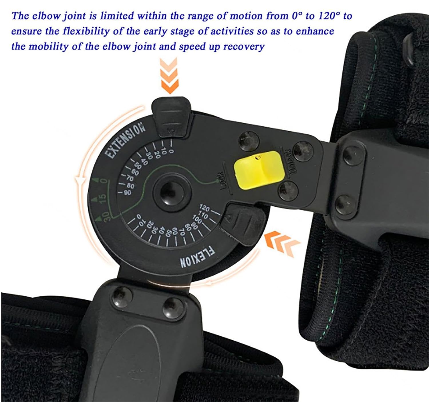 Hinged Telescoping Elbow Brace|Adjustable ROM Post Op Arm Splint|Removable Hand Grip & Shoulder Strap|Surgery Injury Recovery Pain Relief | Men & Women|,Left (Left