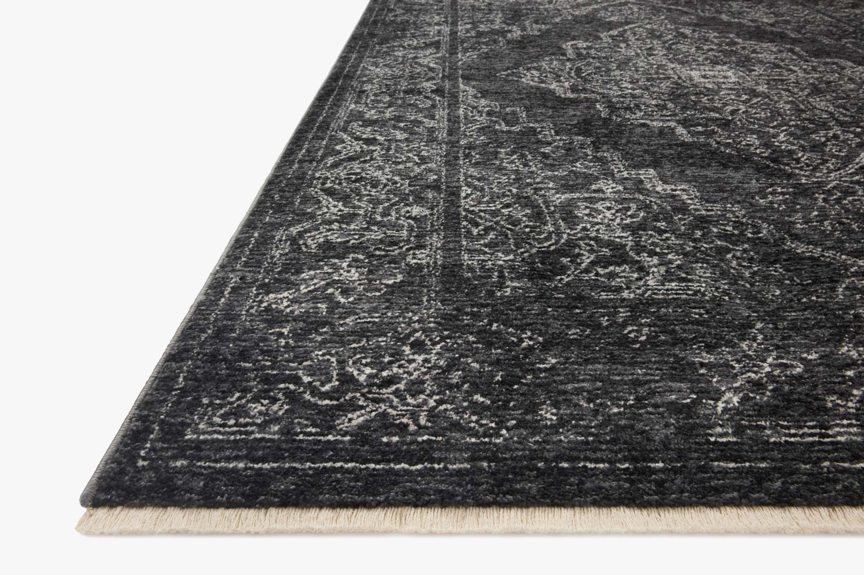 Loloi II Vance Collection - Traditional Power Loomed Rug in Charcoal & Dove (VAN-03)