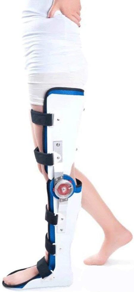 Knee Patella Brace Orthopedic Adjustable Brace Splint Stabilizer Thigh Knee Calf Ankle Fixation Appliance Post Surgery Ligament Injury Orthotic,Left and Right Feet,Leftfoot,