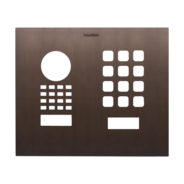 DoorBird Front Panel for D1101KH Modern Surface-/ Flush-Mount in Architectural Bronze
