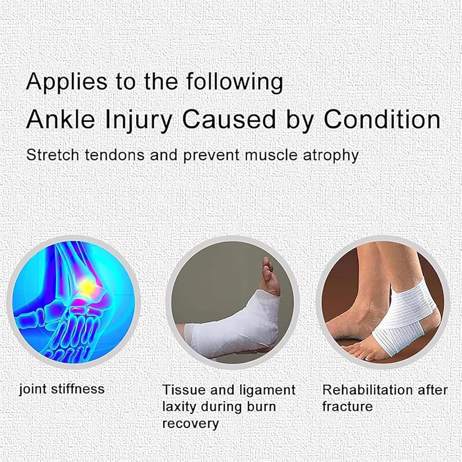 Ankle Rehabilitation Device, 0-40° (±5°) Full Angle Trainer Adjustable Angle and Intensity with Double Angle Dial for Ankle