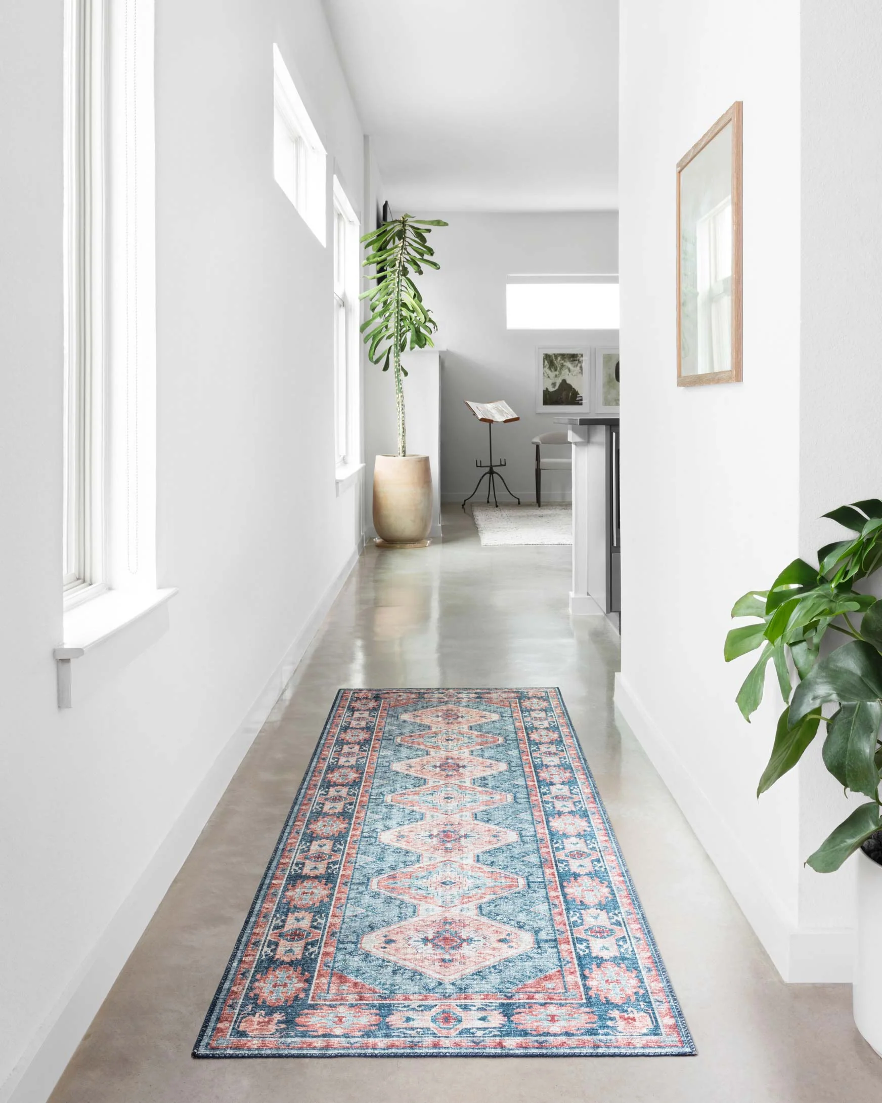 Loloi II Skye Collection - Traditional Power Loomed Rug in Turquoise & Terracotta (SKY-03)