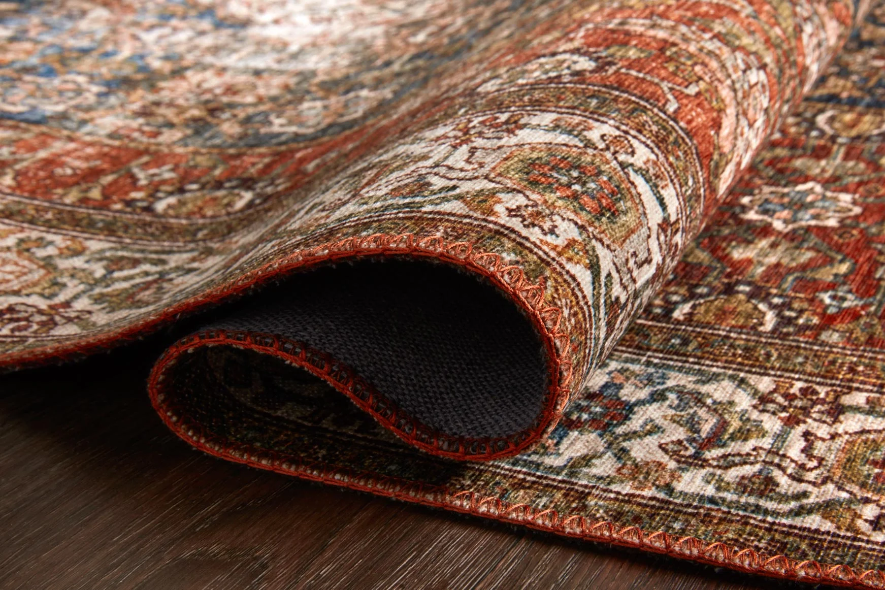 Loloi II Layla Collection - Traditional Power Loomed Rug in Ocean (LAY-05)