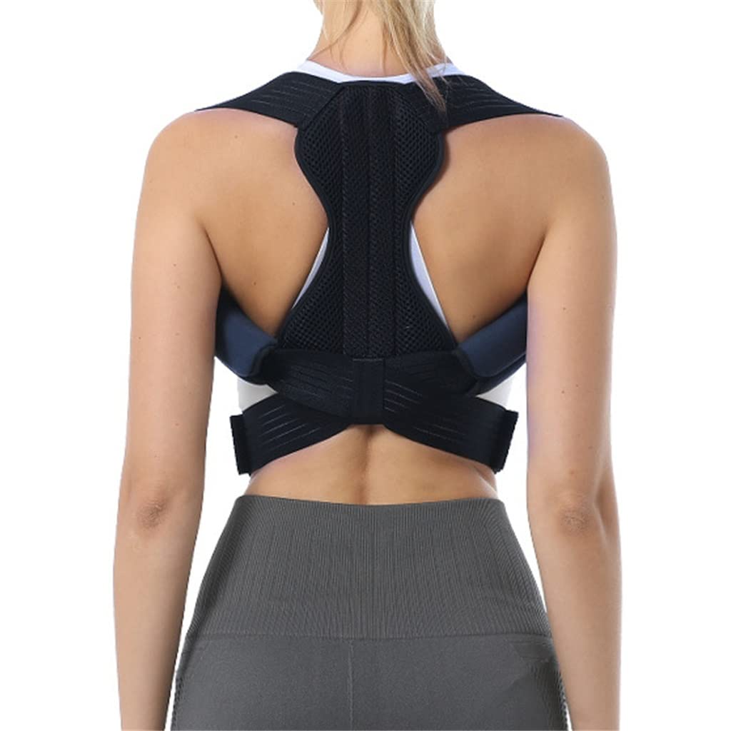 Posture Corrector Upper Back Brace Support Adjustable Back Straightener Relief from Neck Back Shoulder(S code)