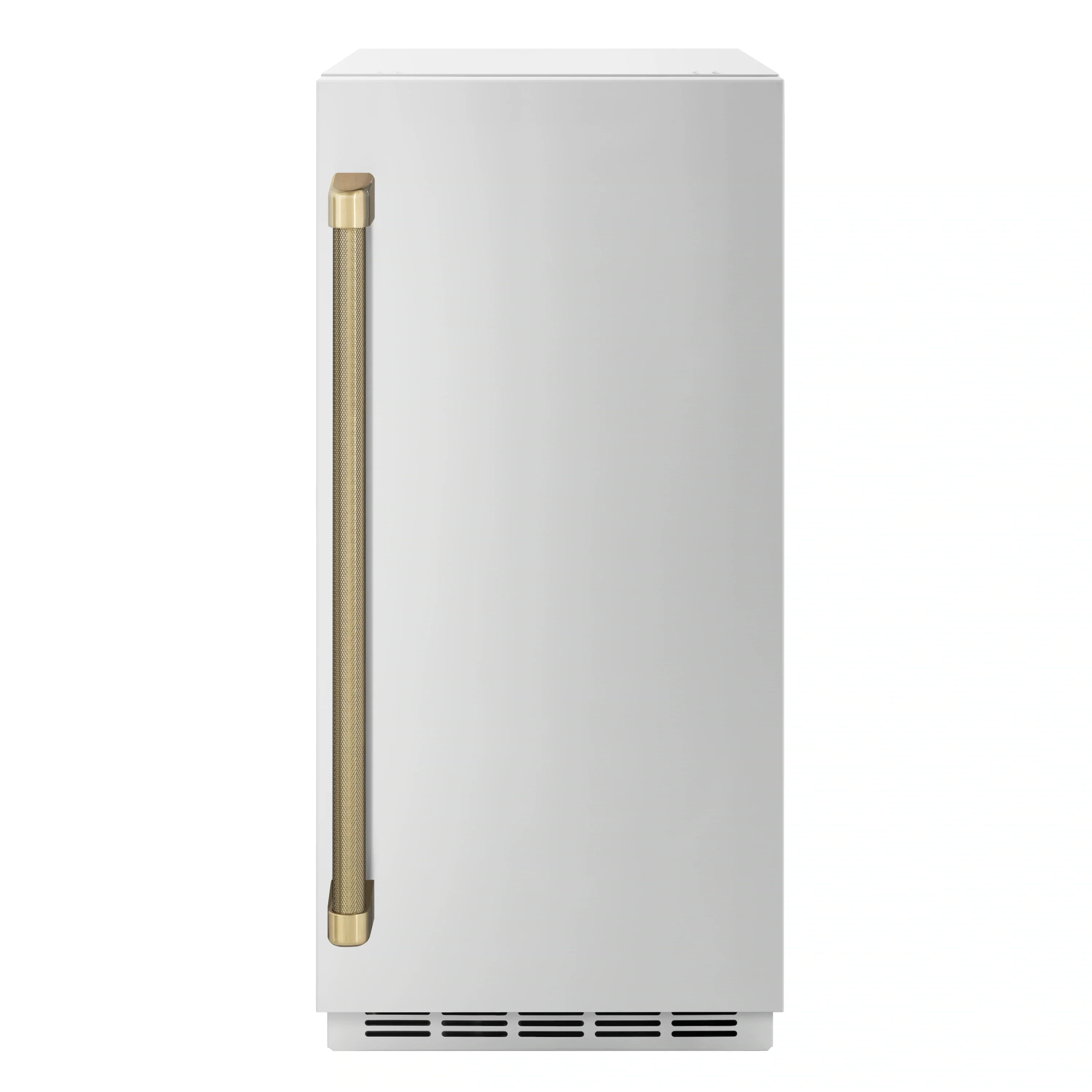 ZLINE Autograph 15-Inch Touchstone Gourmet Ice Maker with Solid Stainless Steel Door & Bronze Helix Handle (IGMDZ-ST-15-KCB)