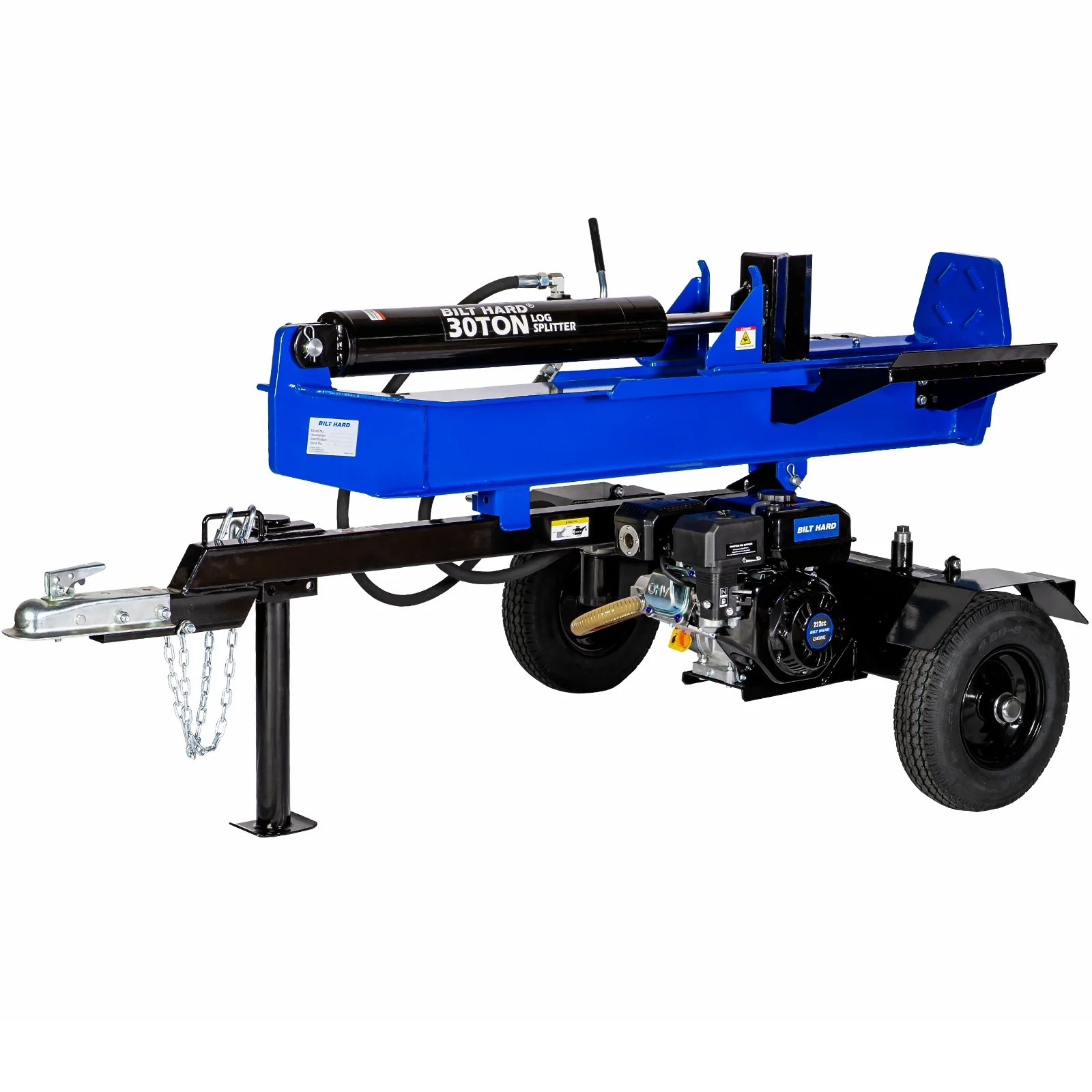 LOG-X Series 30-Ton Full Beam Gas Log Splitter: 7.5hp 223cc OHV Engine, 22.6