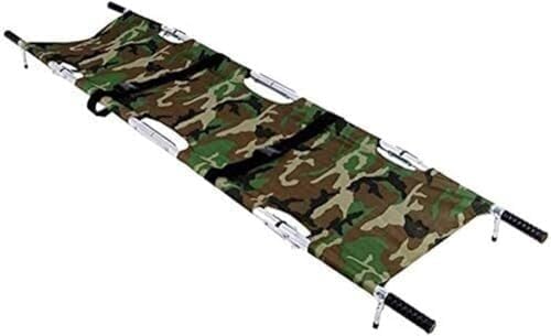 Folding Portable Stretcher for Medical and Emergency Transport, Aluminum Alloy with Safety Belts and Wheels, Load Capacity 135kg, Ideal for Hospitals, Ambulances, and Outdoor Use