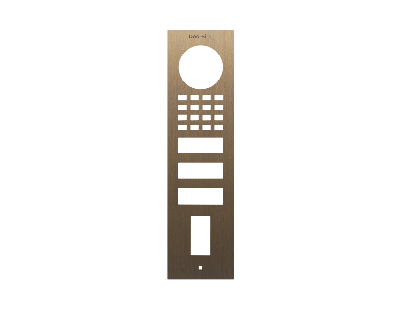 DoorBird Front Panel for D1102FV Fingerprint 50 Surface-Mount in Real Burnished Brass