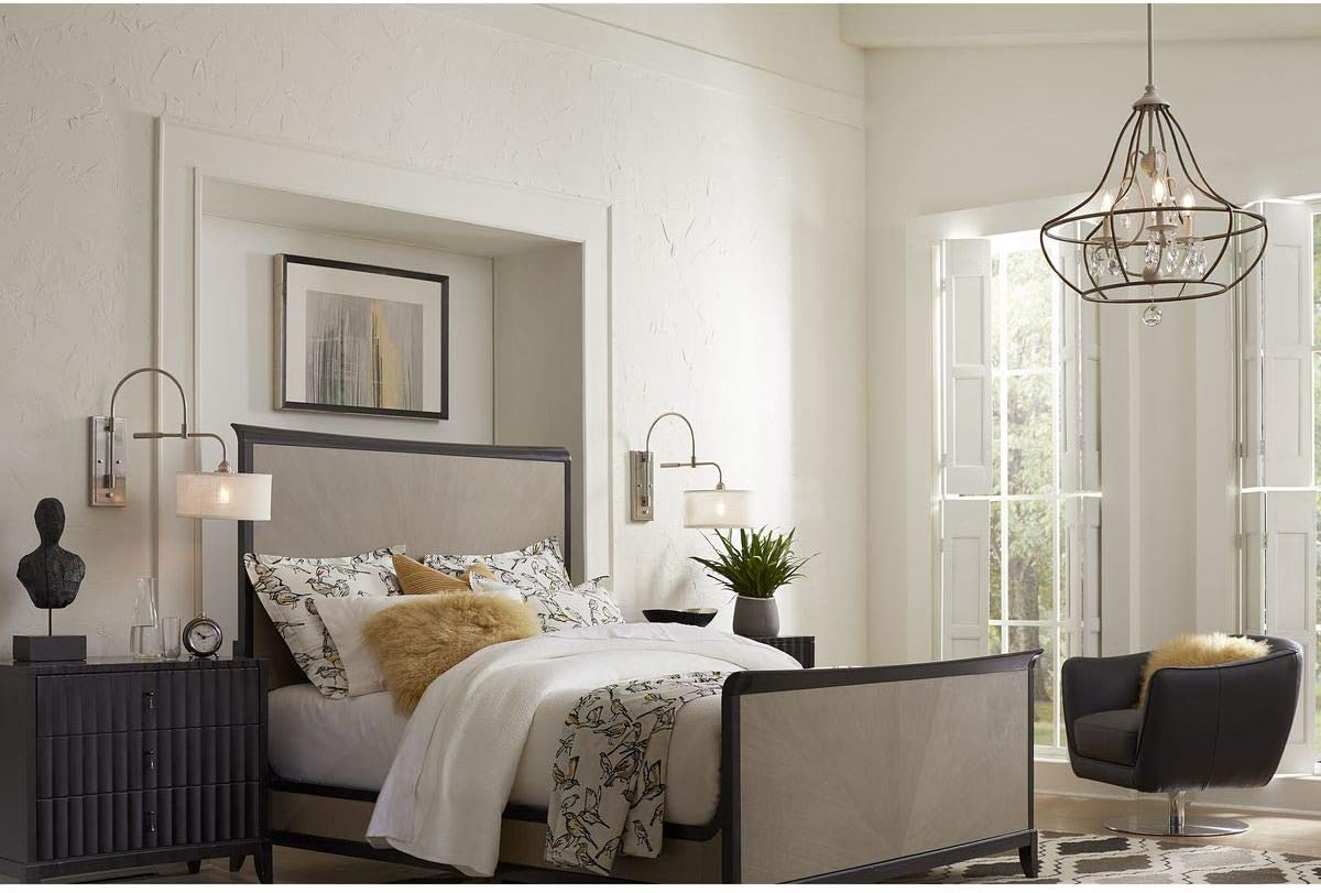 Progress Lighting Kempsey Collection One-Light Swing Arm Wall Bracket, Nickel, 19-3/4