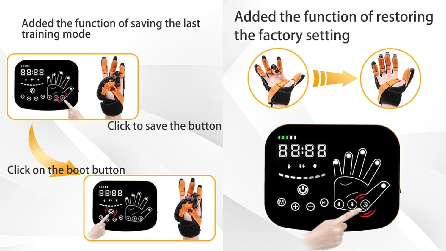 Rehabilitation Robot Gloves, Finger Hand Function Rehabilitation Trainer,for Cerebral Palsy Arthritis Stroke Hemiplegia Patient(Size:M,Color:Left Hand)