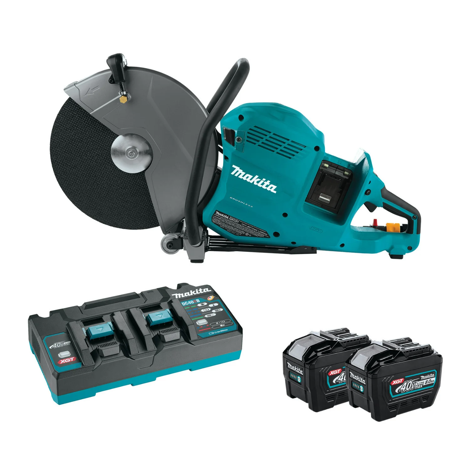 Makita 80V Max (2x 40V Max) 14-Inch Power Cutter Kit with AFT and Electric Brake