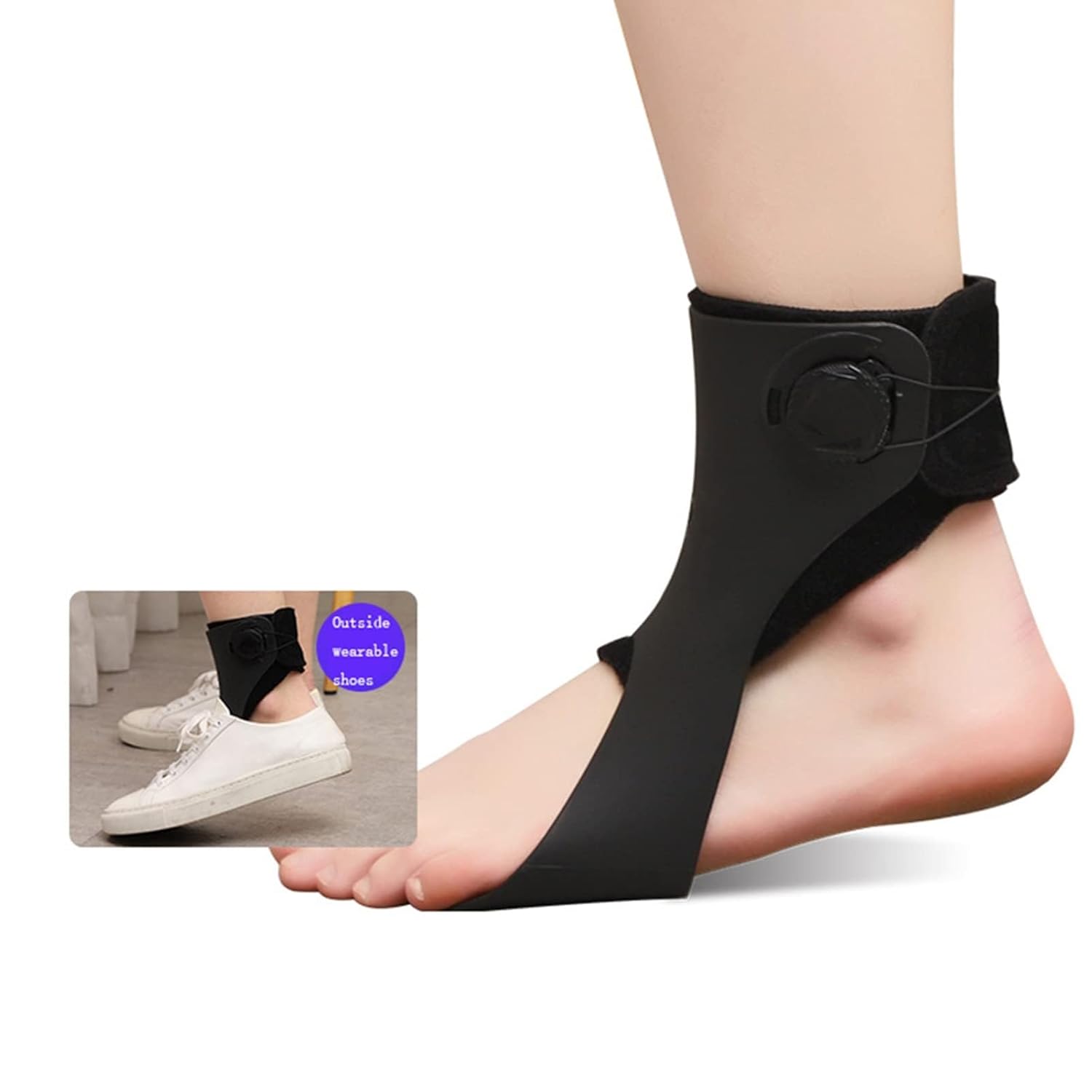 AFO Ankle Orthosis Splint Support Foot Drop Orthosis Adjustable Foot Drop Brace Corrector For Improved Walking Gait, Pain Relief For Hemipleia Stroke Shoes Walking(LEFT,Small)