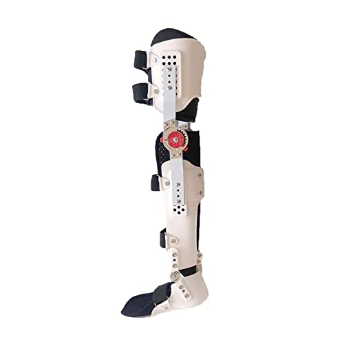 Orthosis Foot Drop,Adjustable Knee Brace Support Length Post Op Hinged Full Leg Knee Brace Universal Leg Size for Both Right and Left Knees Men Women,Left