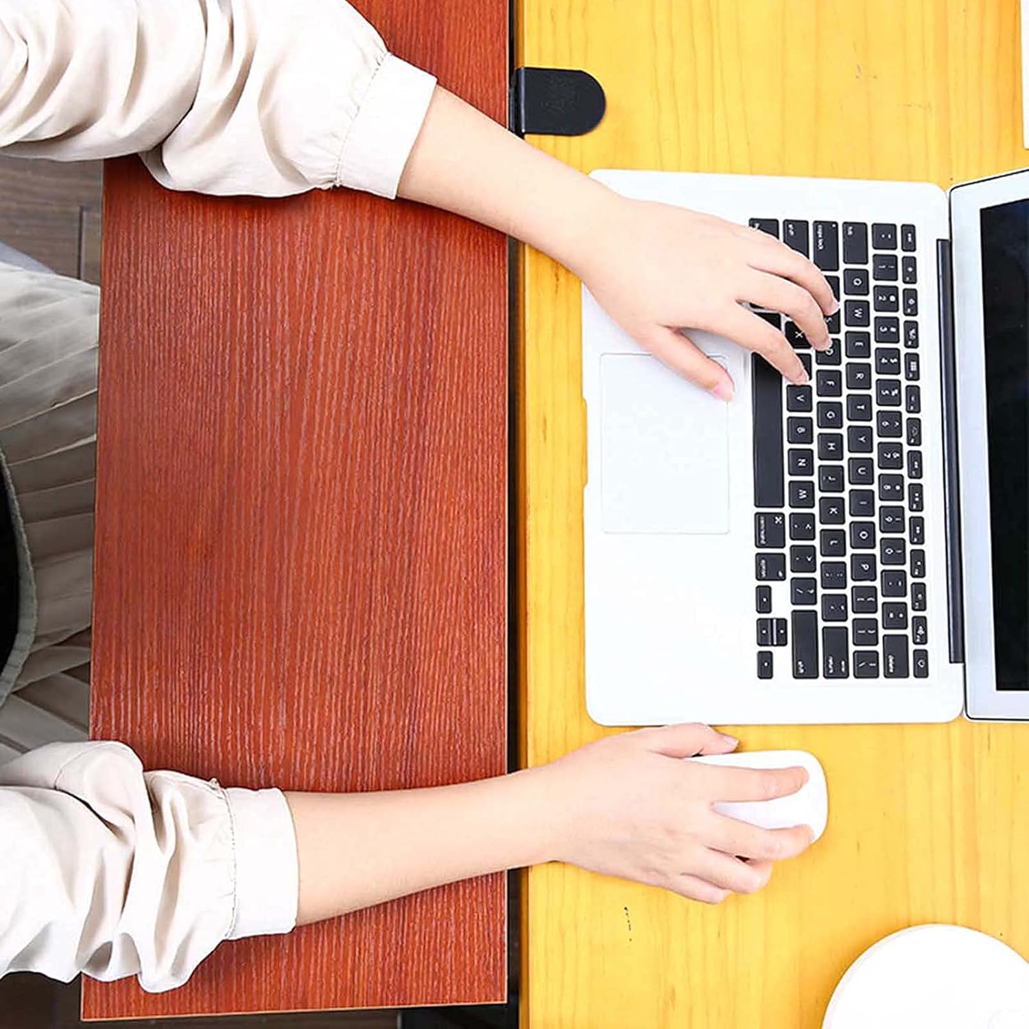 Ergonomics Desktop Extension Board,Desk Extender Tray,Table Keyboard Drawer,Foldable Mouse Pad Keyboard Pad,Computer Elbow Arm Support,