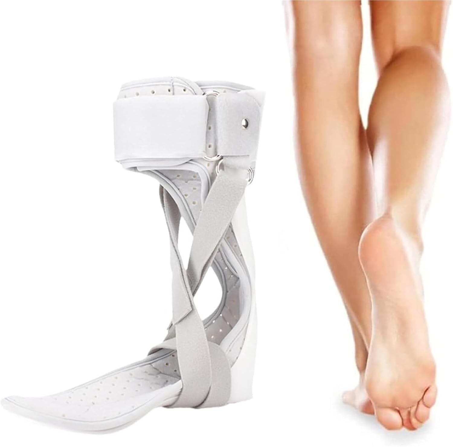 Medical Ankle Foot Orthosis, Drop Foot Brace Orthosis, Achilles Tendinitis Joint Sprain Fixation Rehabilitation Fracture Protector, for Unsex, Pain Relief for Swelling, Injury Recovery.(Right,Small)