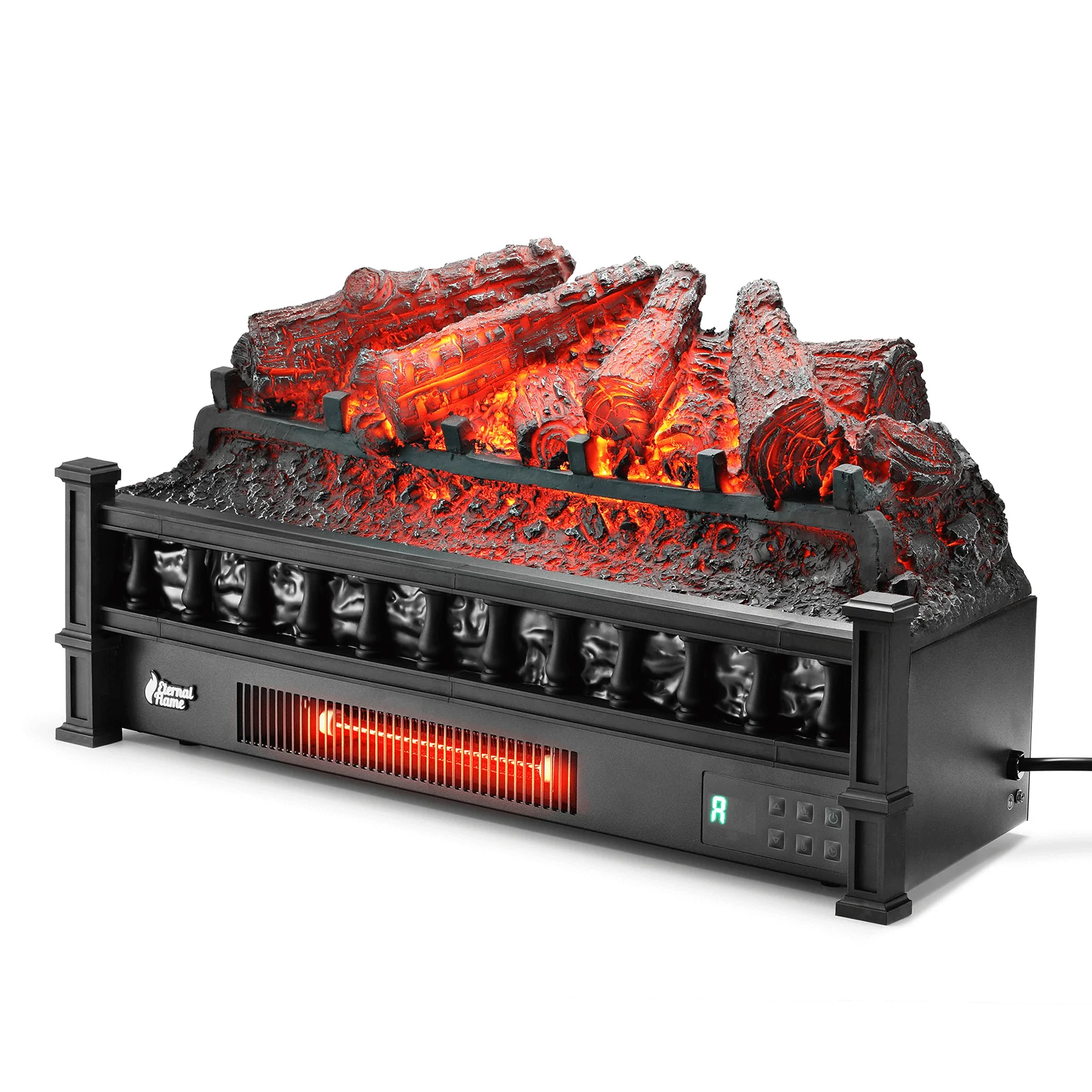 TURBRO Eternal Flame EF26-PB Electric Fireplace Logs, 1500W Infrared Heating (707-98-152A)