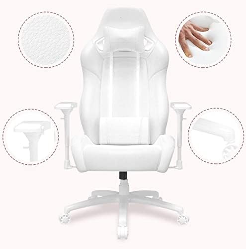 Gaming Chair Ergonomic High Back Swivel Chair,Swivel Racing Chair with Adjustable Armrest with Lumbar Support Arms Headrest High Back Pu Leather Ergonomic Desk Chair Comf,