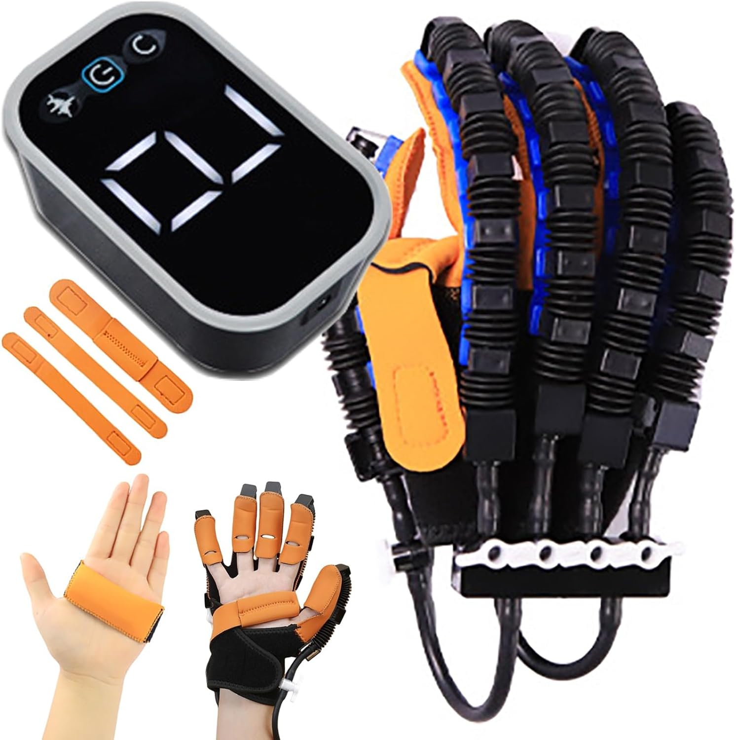 Rehabilitation Robot Gloves for Stroke Rehab, Hand Strengthening Devices, Speed Adjustable, with Split Finger Training and Mirror Training, Easy to Wear