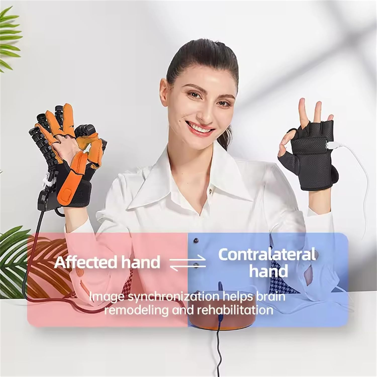 Finger Rehabilitation Stroke Hand Training, Rehabilitation Robot Glove, Finger Orthosis, Solve ​Finger ​Stiffness Functional Hand Splint