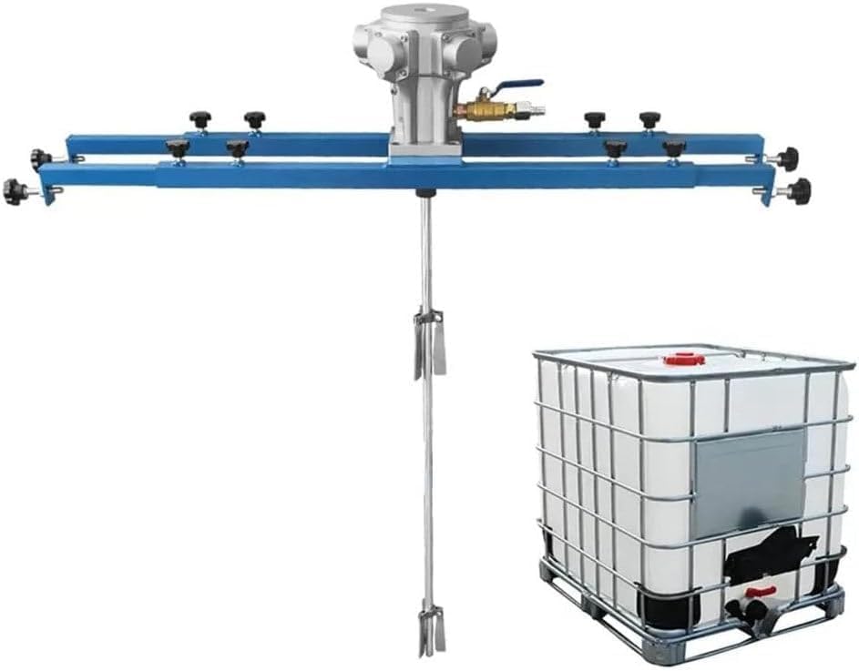 Pneumatic 1 Ton Tank Air Agitator – Folding Propeller Paint/Ink Dissolver Mixer with Support Hanger