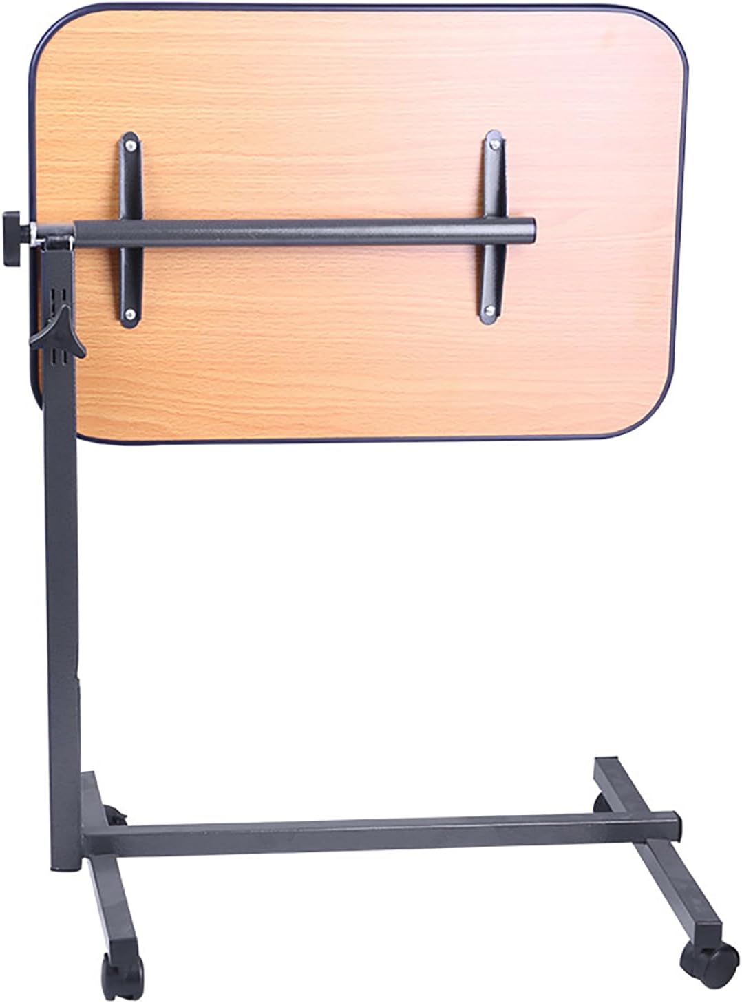Multifunctional Adjustable Overbed Bedside Table with Wheels, Adjustable Overbed Rolling Table with Secure Height,Home and Hospital Use