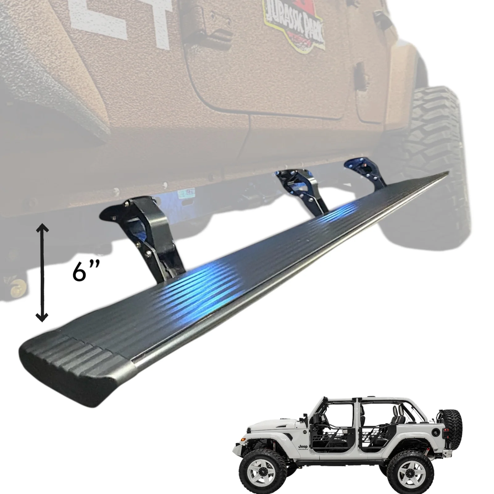 Jeep Wrangler Powersteps Running Boards 2018-2026 4 Door