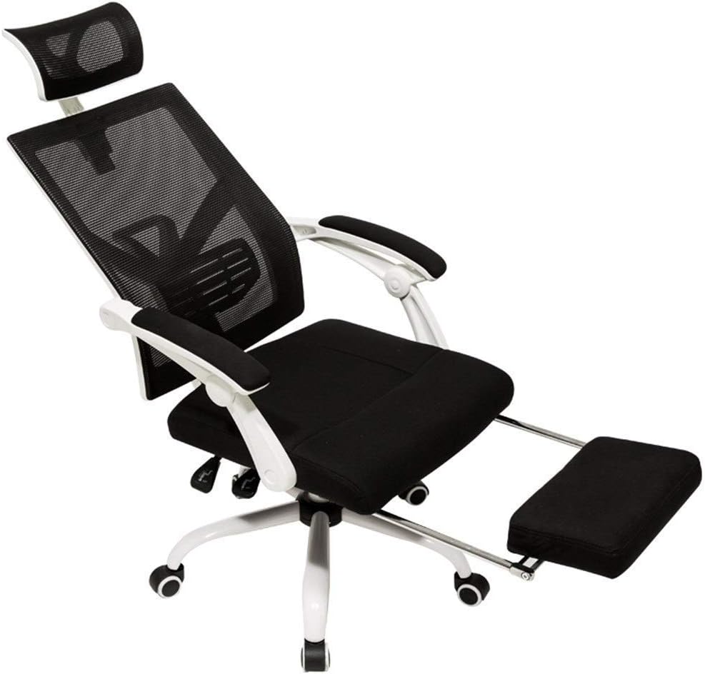 Gaming Chair, Ergonomic Adjustable Office Chair with Adjustable Lumbar Support-High Back with Thickening Sponge Seat Cushion-Adjustable Head-Arm Rests,with Footrest,