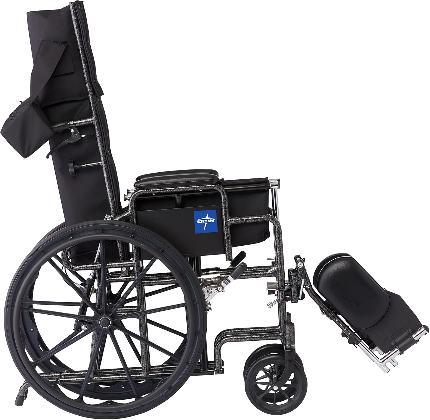 Medline Reclining Wheelchair, Desk-Length Arms and Elevating Leg Rests, 20