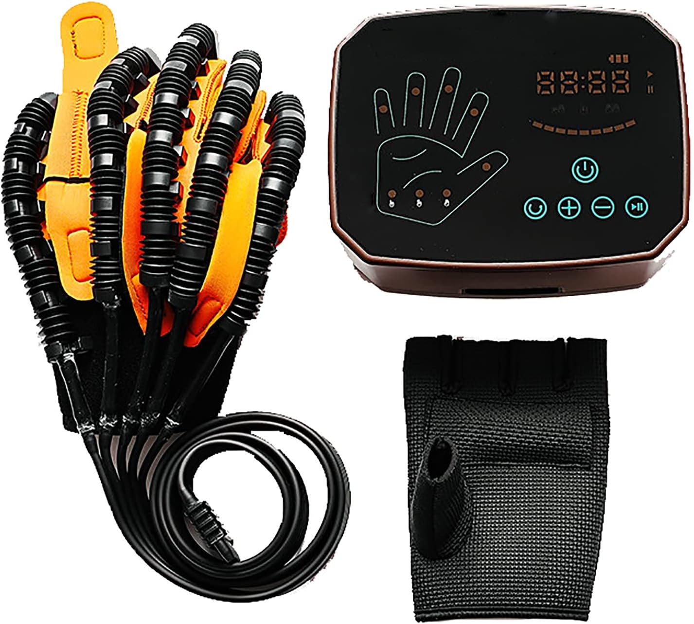 Rehabilitation Robot Gloves Finger Orthoses,Training Stroke Hand Splint, Finger Straightening Brace Guard Protector,Hand Dysfunction Patient Training Device