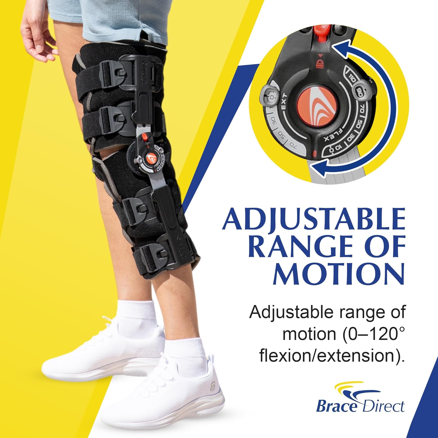 Brace Direct Breg T Scope Premier Full Foam Post Op Knee Brace with Incision Comfort Pad ACL MCL Recovery L1833 L1832 (Thighs Up to 30.5