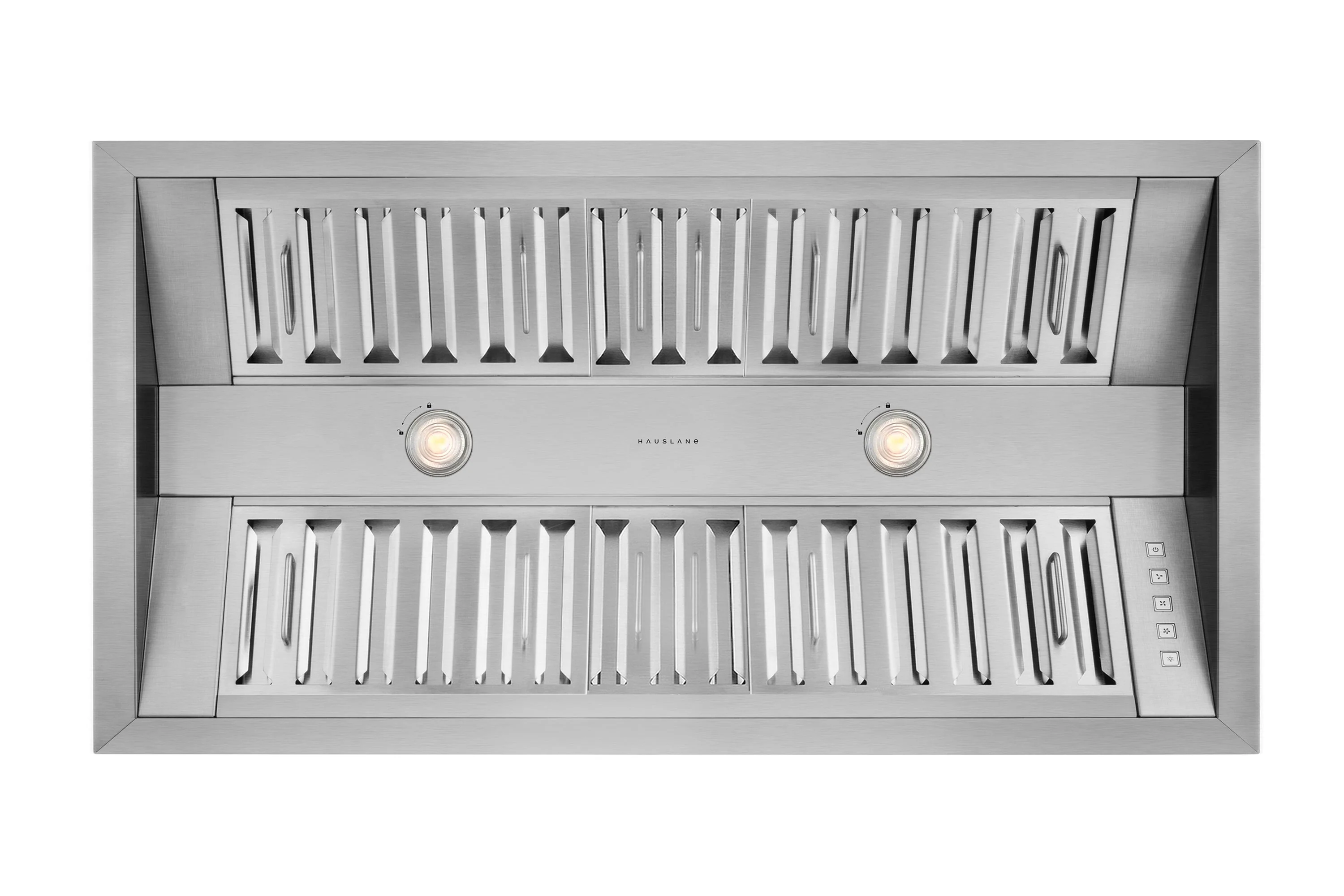 Hauslane 500 CFM Convertible Built-In Insert Range Hood in Stainless Steel, 21-Inch Deep (IN-R300)