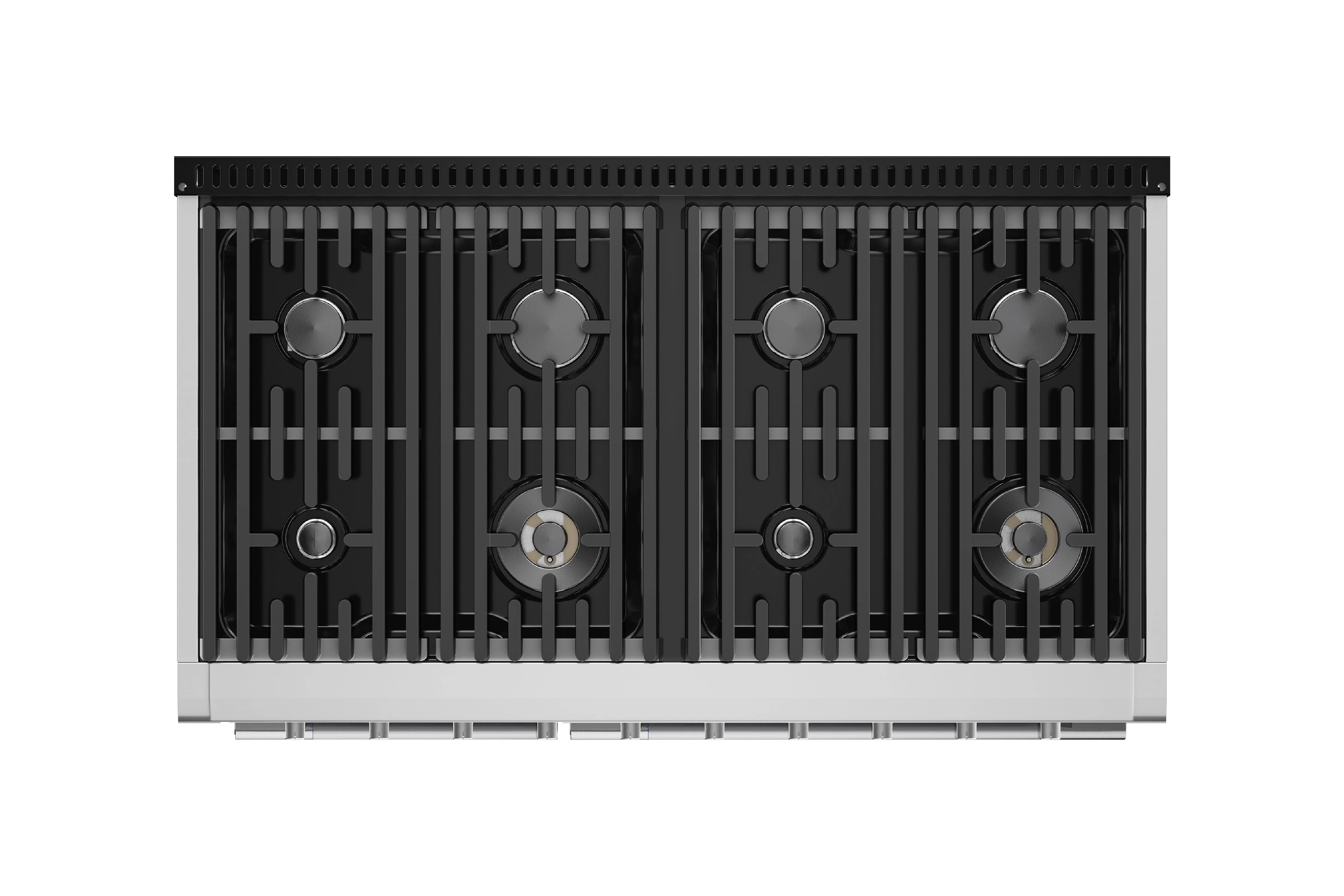 Hauslane HausPro Series 48-Inch Gas or Dual Fuel Range with 8 Burners and Convection Oven in Stainless Steel