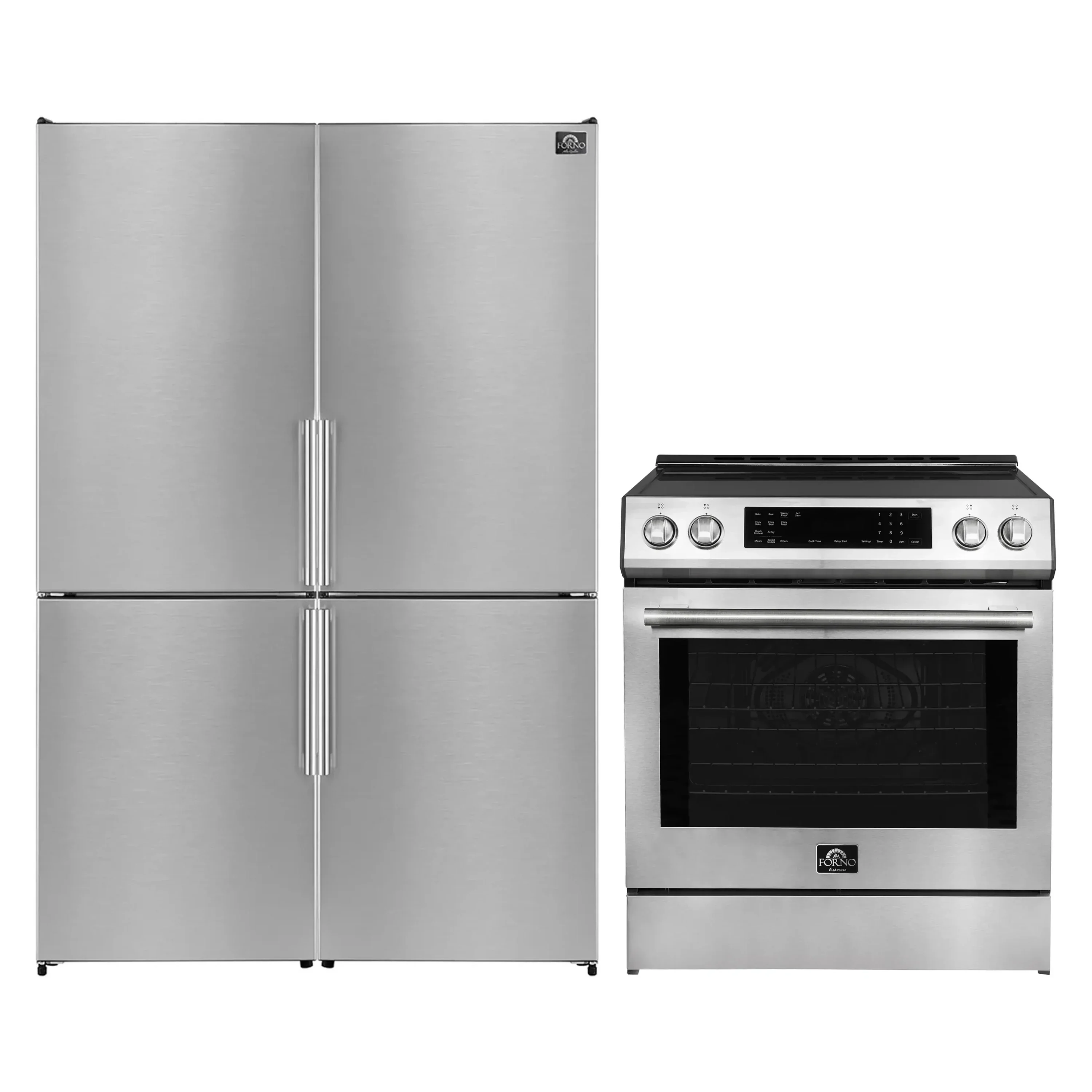 FORNO 2-Piece Appliance Package- 30-Inch Induction Range and 46.8-Inch Refrigerator in Stainless Steel (FBDL-008-01CAUS)