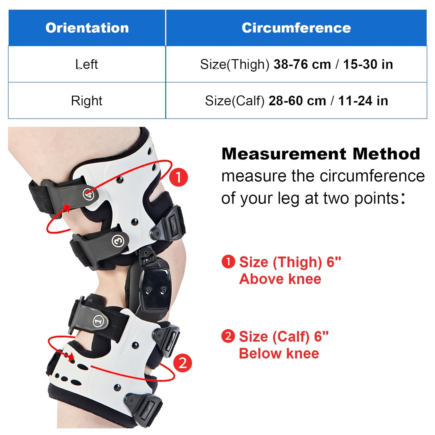 OA Unloader Knee Brace - Arthritis Pain Relief, Osteoarthritis, Bone on Bone Knee Joint Pain, Cartilage Defect Repair, Avascular Necrosis Hinged, Degeneration (White Right)