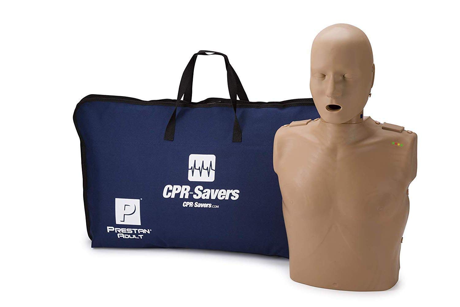 CPR Savers Prestan Professional Adult CPR Training Manikin with 2019 AHA Feedback Monitor, Dark Skin, PP-AM-100M-DS