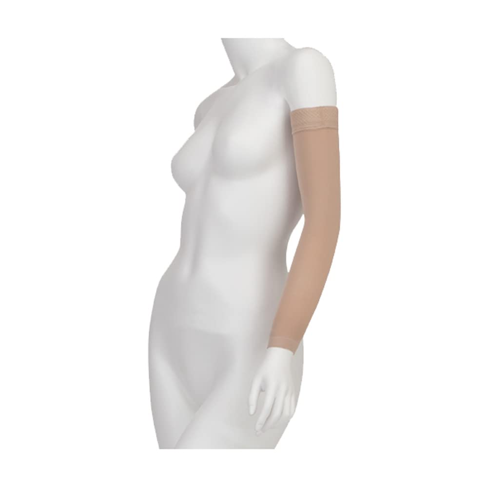 Juzo Soft 2001 20-30mmhg Standard Armsleeve with Silicone Top Band for Women,Beige,6 (VI)