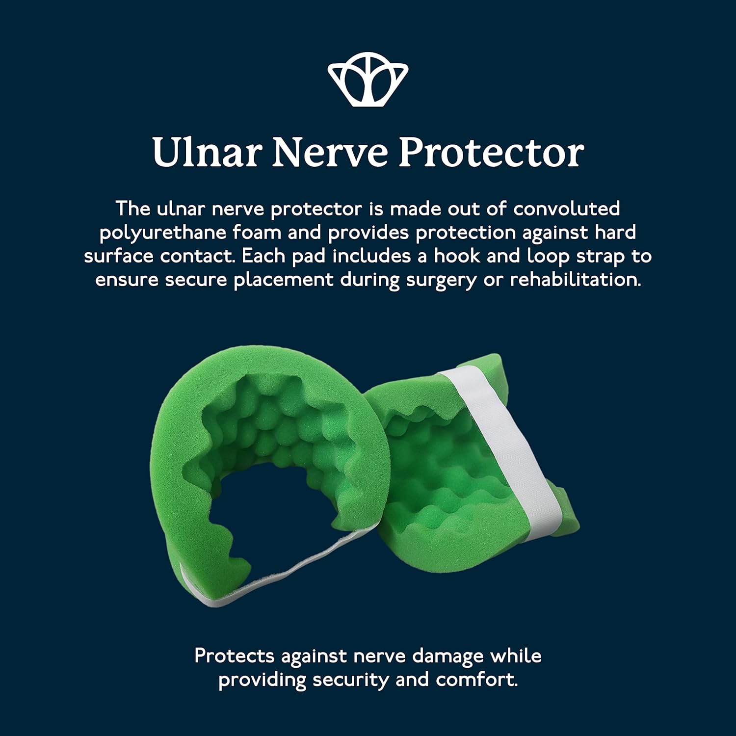 Envi Essentials Ulnar Nerve Protector - Post Surgery Elbow Protector - Egg Crate Foam for Elbow Protection - Foam Elbow Pads Provide Stability, Support & Comfort - Case of 36 pairs - Lime Green