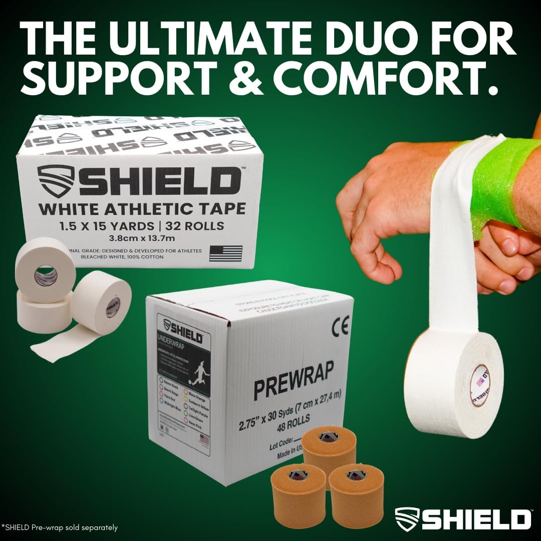 Cleat Spat/Ankle Tape Bundle - Athletic Tape + Cleat Spatting Tape, Tape for Flag Football, Trainer Tape, Batting Tape