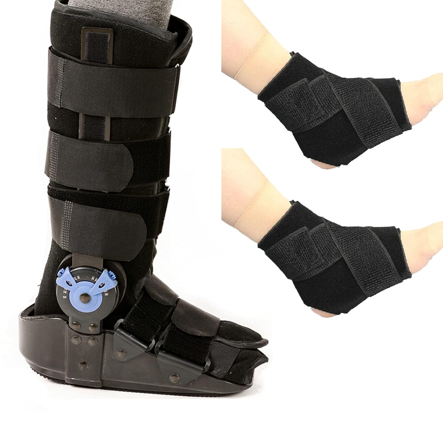 Fracture Orthosis Walking Boot Ankle Support Non-Slip Foot With Ankle Joint Fixed Brace Plantar Fasciitis Splint Ankle Braces For Pressure Pain Relief,L
