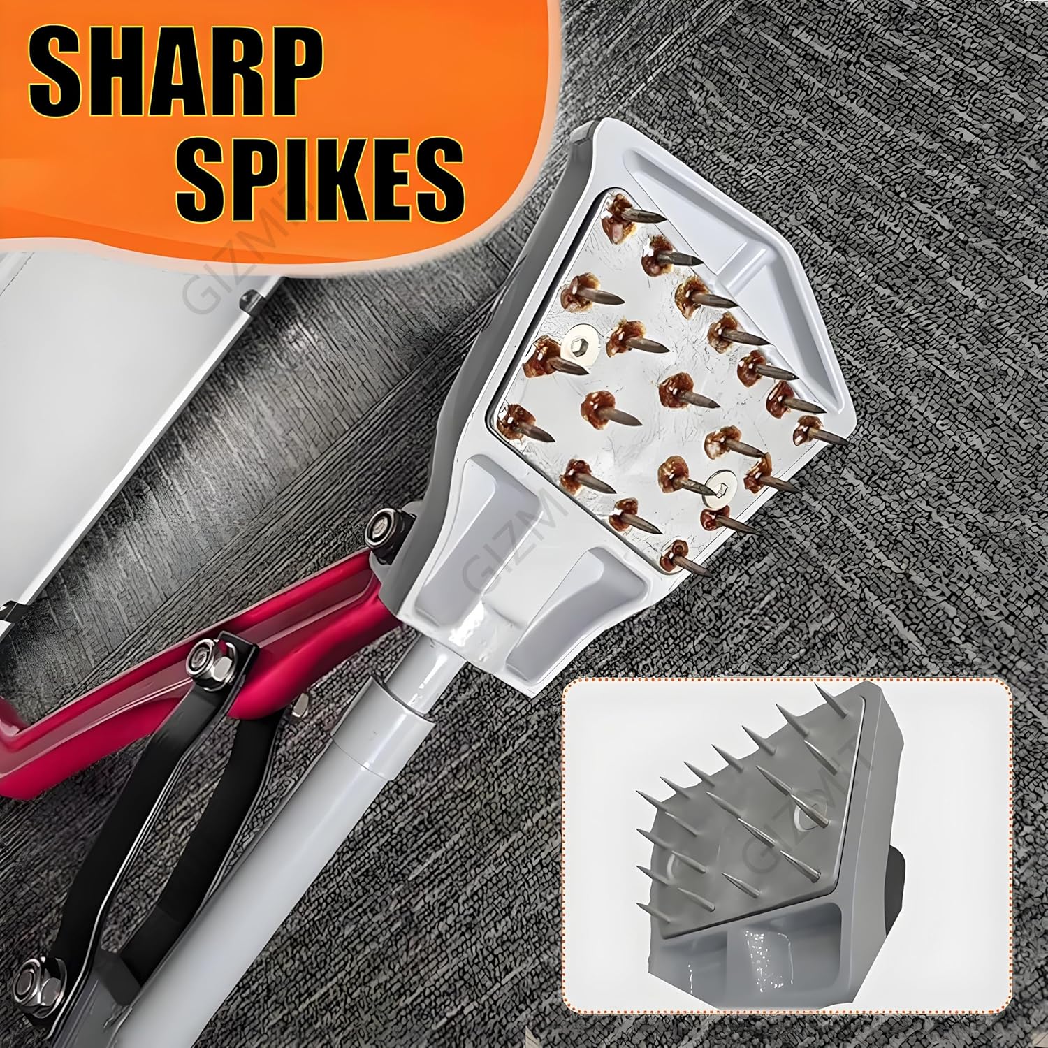 Kneeless Carpet Stretcher, Carpet Kicker Stretcher, Fit Laying Tool w/Soft Rubber Handle and Grippers for DIY Use,Essential Fitting Tool for Flooring Projects