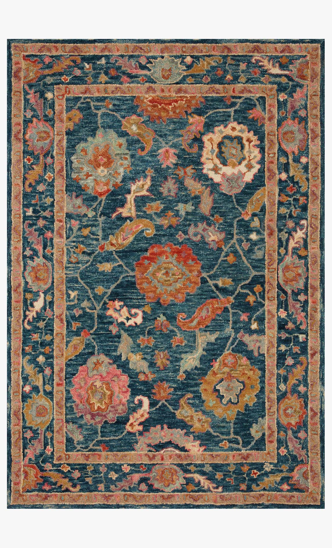 Loloi Padma Collection - Transitional Hooked Rug in Marine (PMA-01)