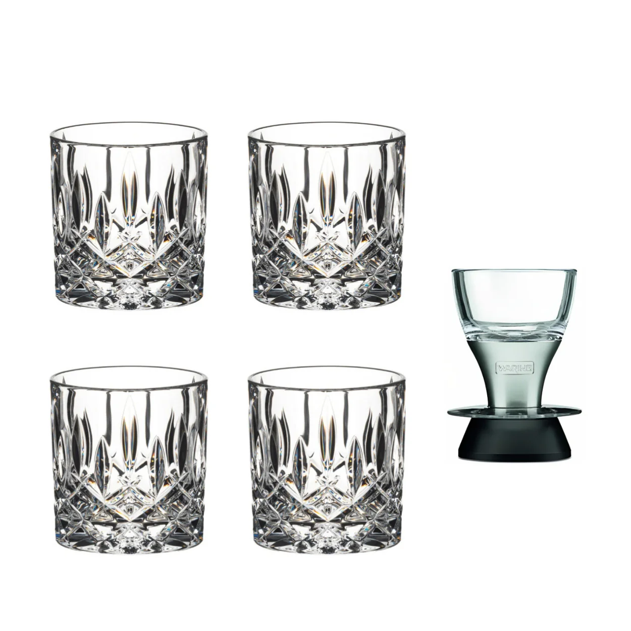 Riedel Tumbler Collection Spey Single Fashioned Glass 4 Pack with Wine Aerator