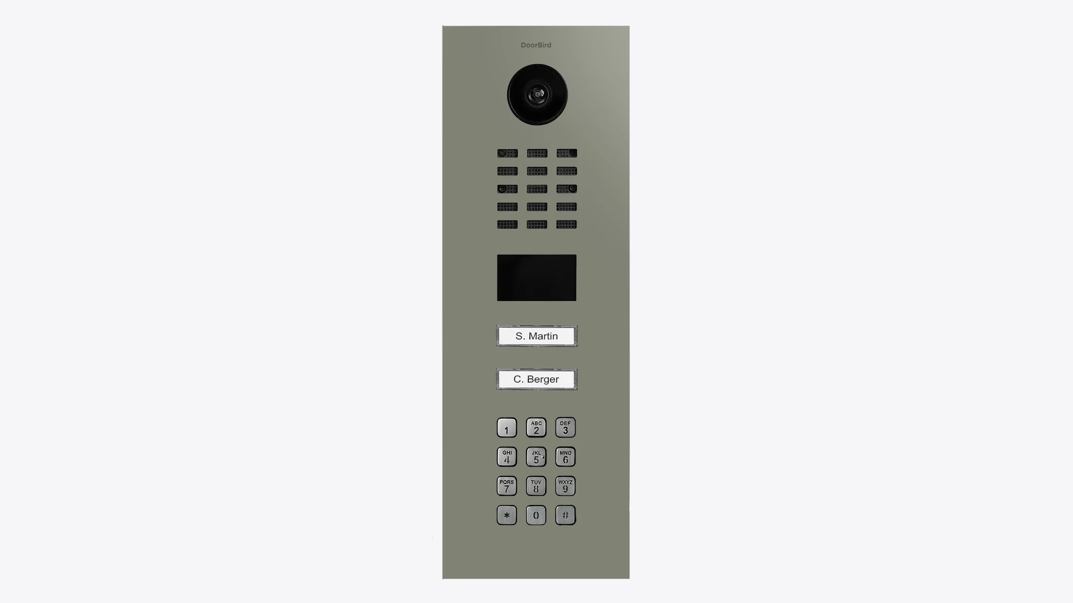 DoorBird D2102KV IP Video Door Station, 2 Call Button in Cement Grey, RAL 7033