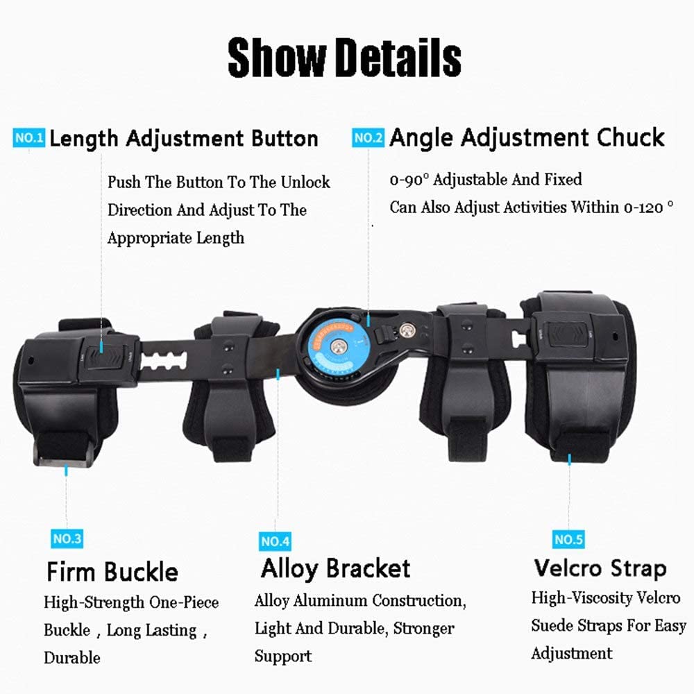 Hinged Elbow Brace With Strap Post OP Elbow Brace Stabilizer Splint Arm Orthosis Injury Recovery Support Elbow Immobilizer,Right