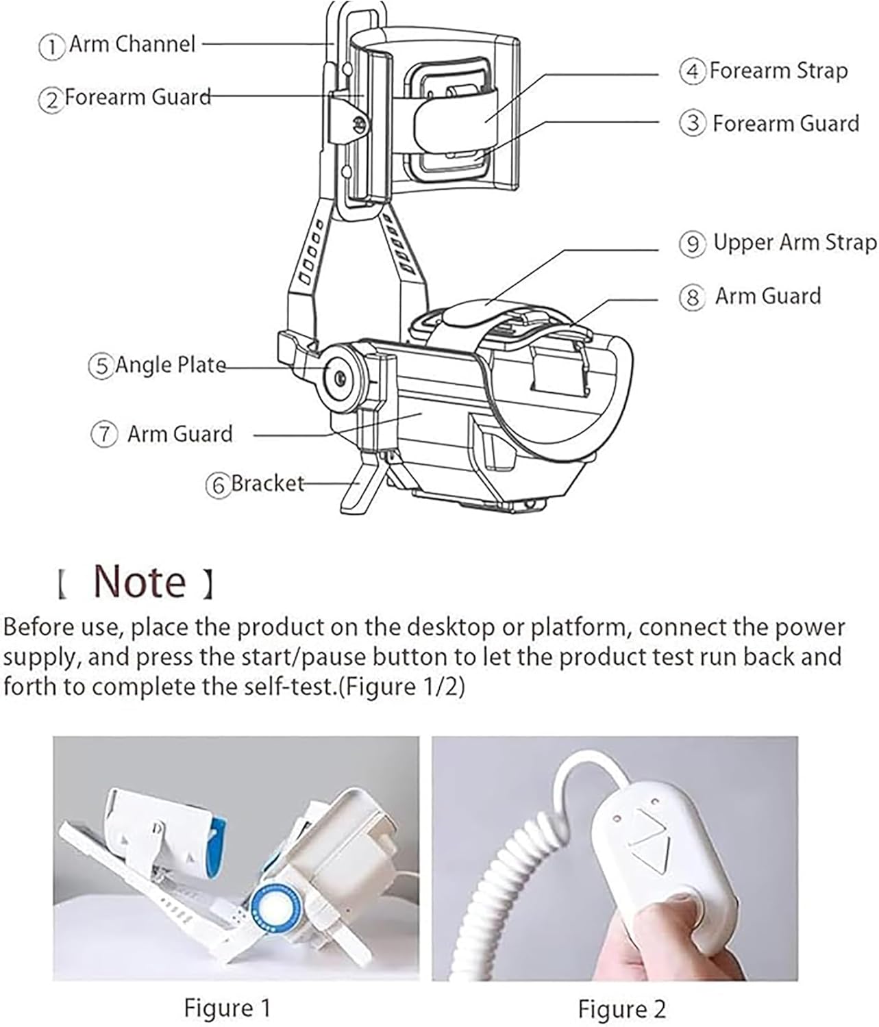 Electric Elbow Joint Rehabilitation Device, Wireless Intelligent Key Control, Hinged Elbow Brace Arm Exerciser, for Stroke Hemiplegia Patients