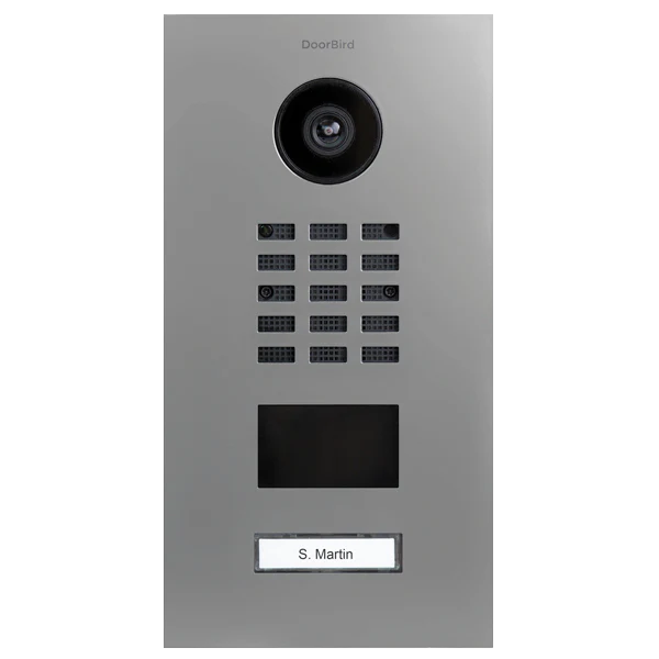 DoorBird D2101V IP Video Door Station, 1 Call Button in White Aluminium, RAL 9006