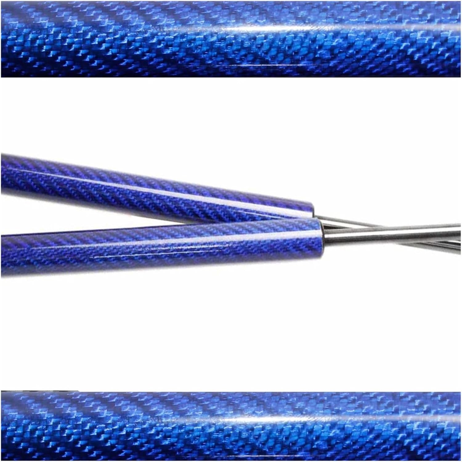 Rear Tailgate Trunk Lift Supports Shock Spring Dampers Absorber Rod Arm Compatible with Toyota Fortuner (AN50/AN60) 2004-2015 SUV(Color:Blue Carbon Fiber)